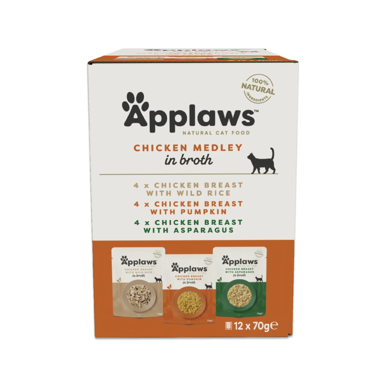 Applaws Kylling Mix vådfoder 12 x 70 g